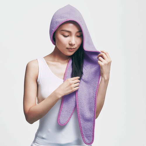 【次回2月上旬予定：予約可能品】BEAULy クイックドライヘアターバン パープル - 画像7