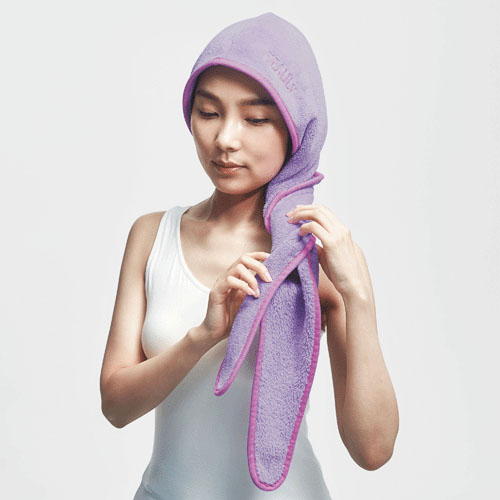 【次回2月上旬予定：予約可能品】BEAULy クイックドライヘアターバン パープル - 画像9
