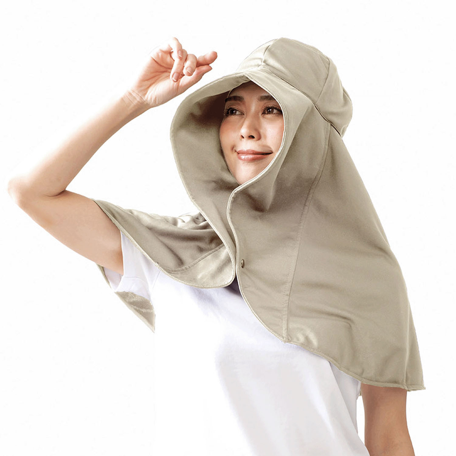 UVプロテクトフレアハット シャイン グレージュ - 画像1