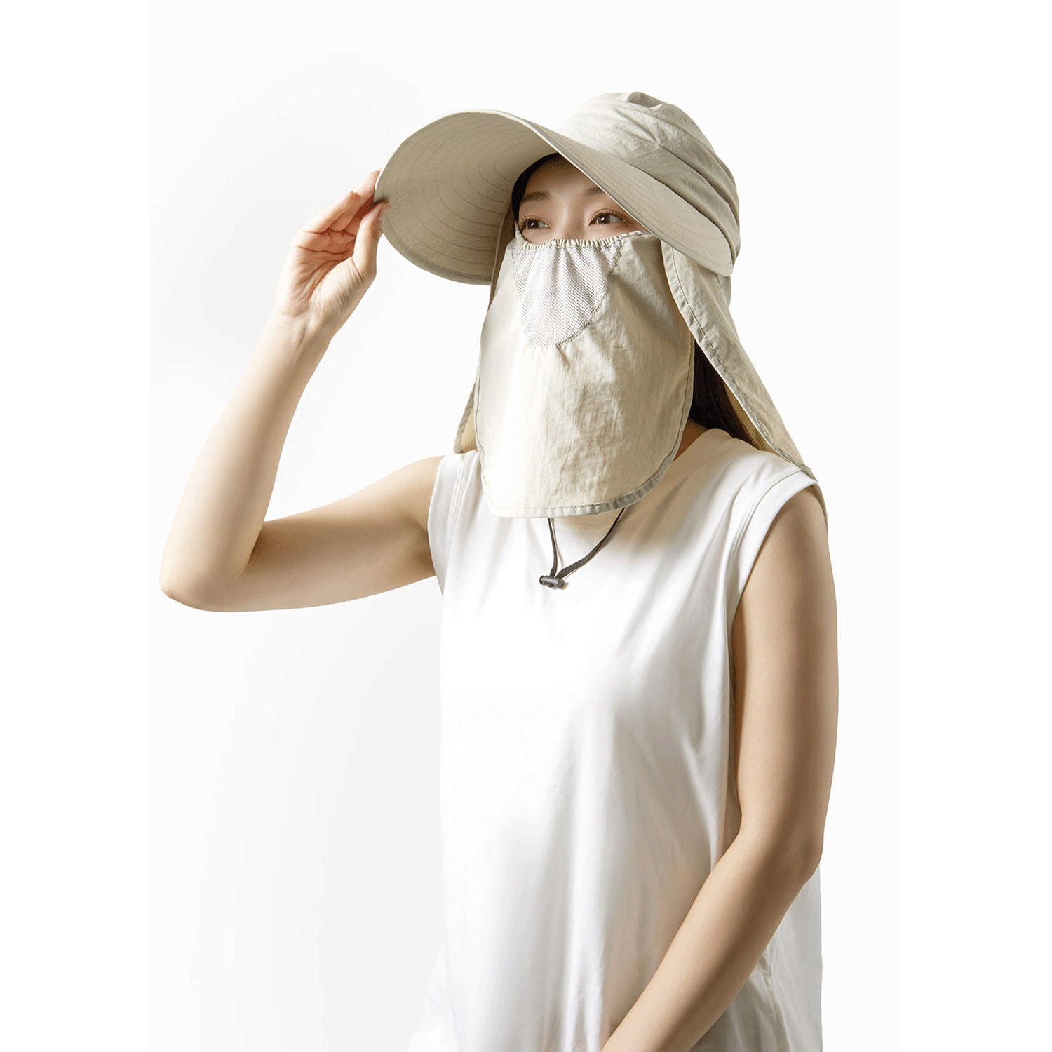 UVプロテクトシェードハット シャイン グレージュ - 画像2