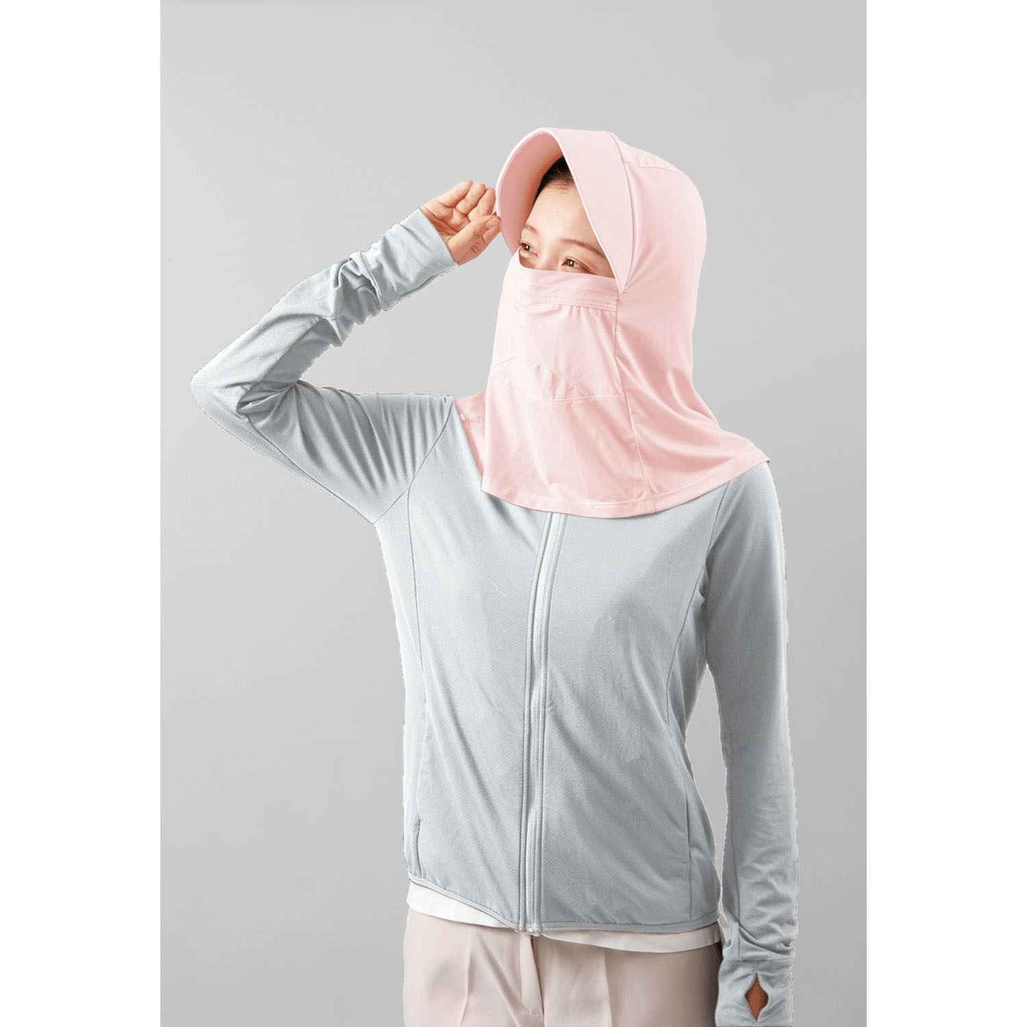 夏に差が出るUVフード ピンク・グリーン - 画像8