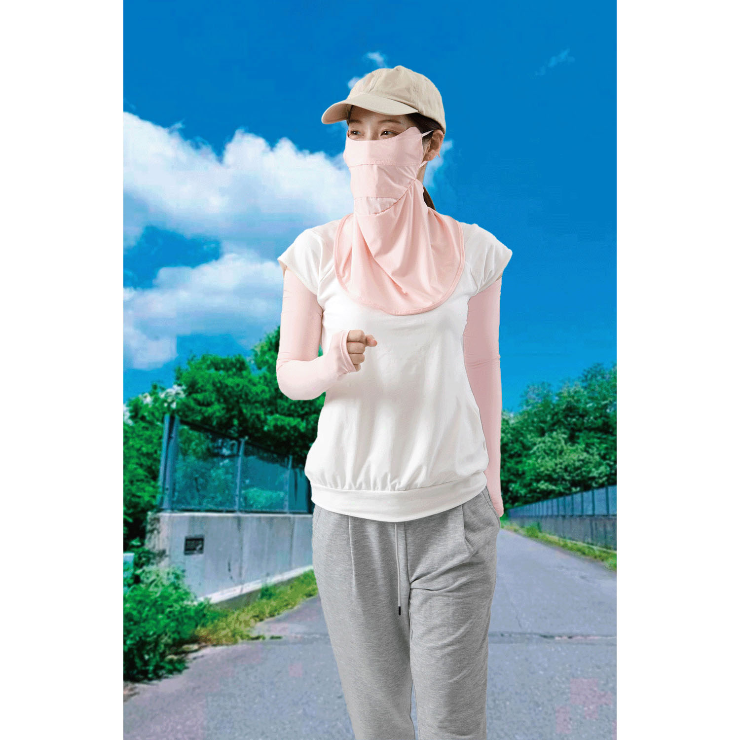 夏に差が出るUVアームカバー ピンク・グリーン - 画像11