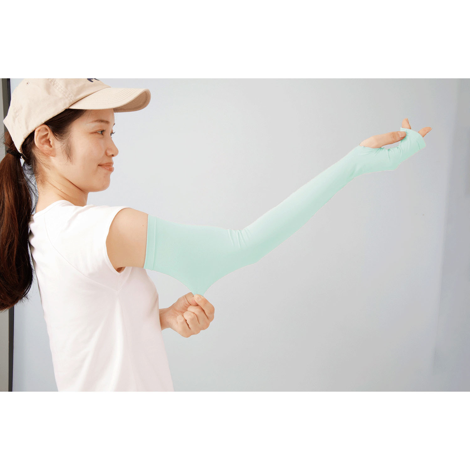 夏に差が出るUVアームカバー ピンク・グリーン - 画像16