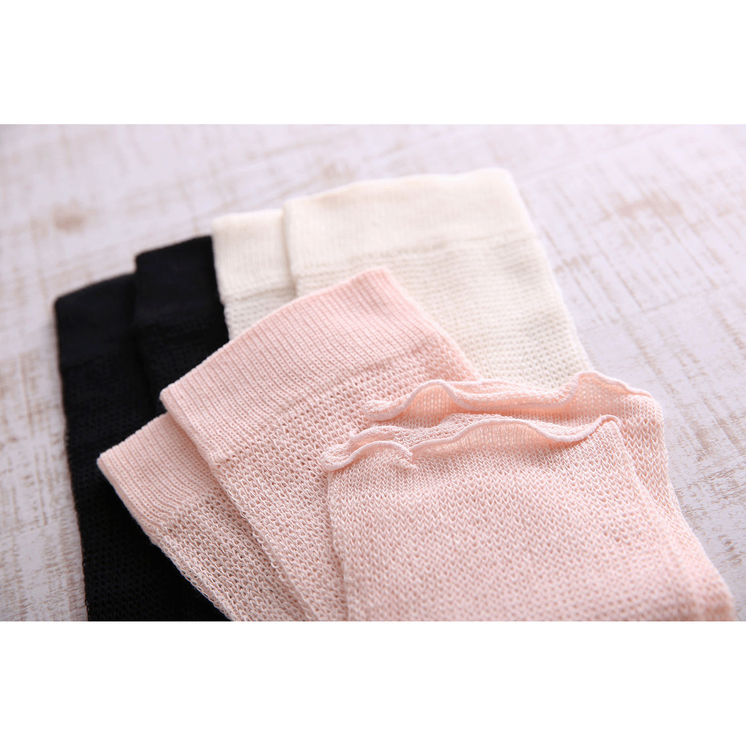 シルクネットレッグウォーマー ブラック - 画像9