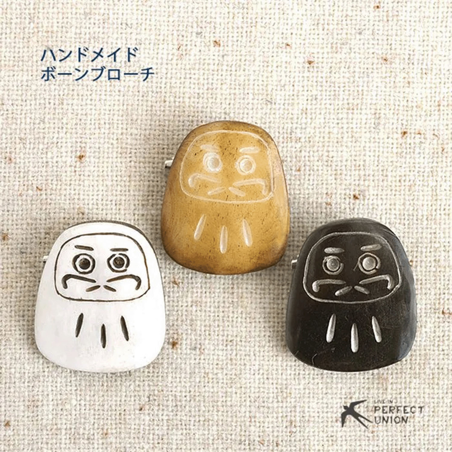 Boneブローチ だるま - 画像1