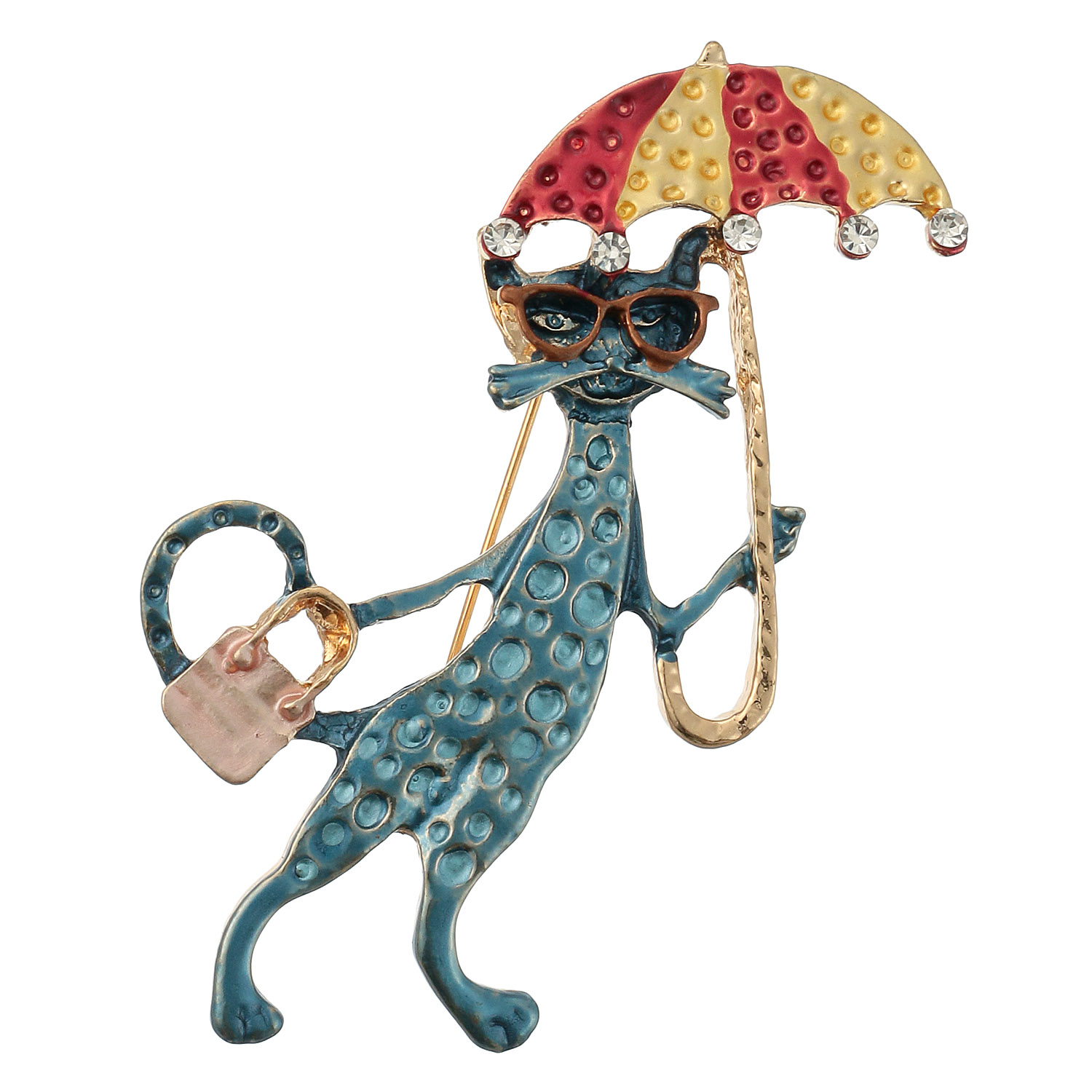 猫傘ブローチ - 画像3