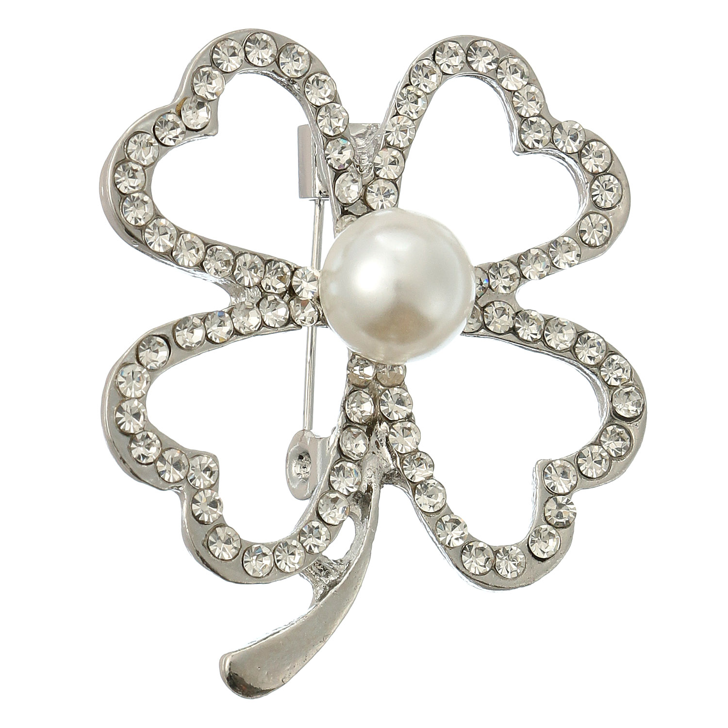 四つ葉クローバーブローチ