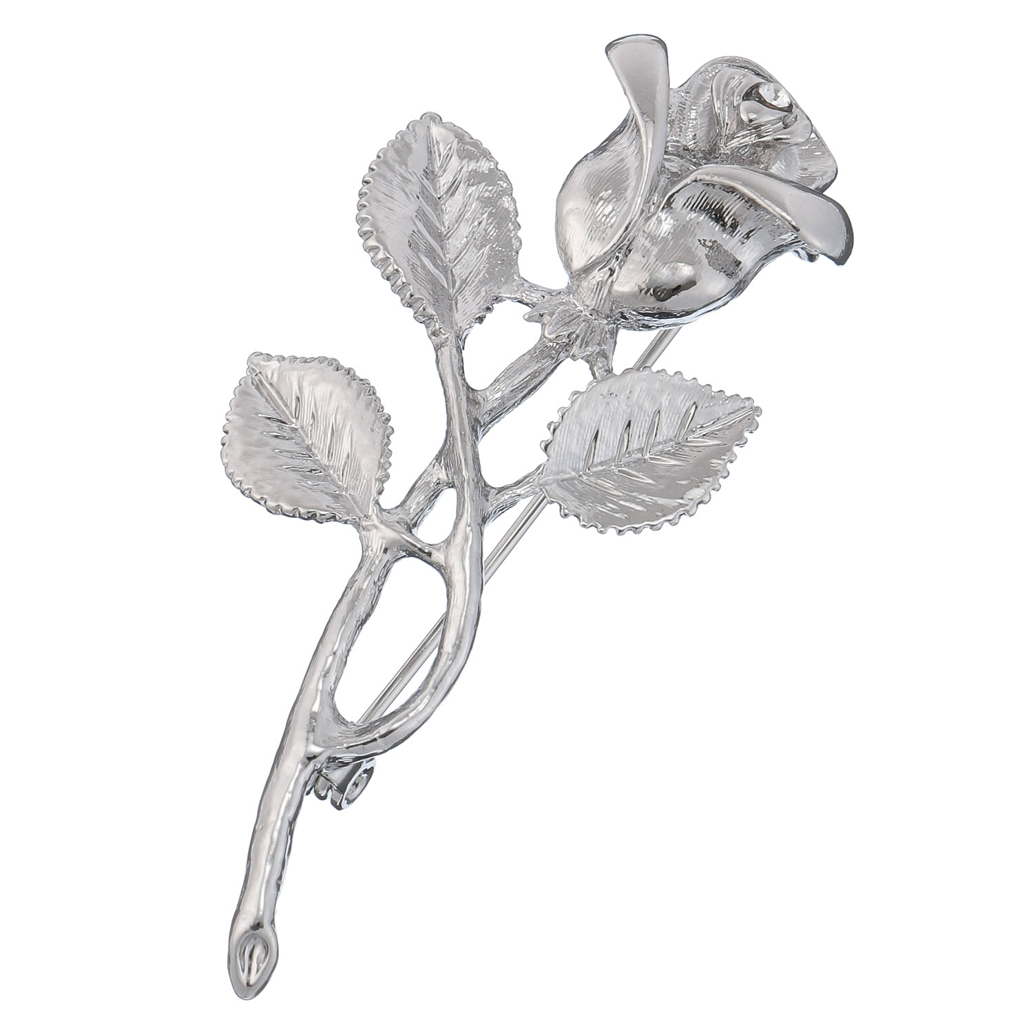 一輪の薔薇ブローチ - 画像1