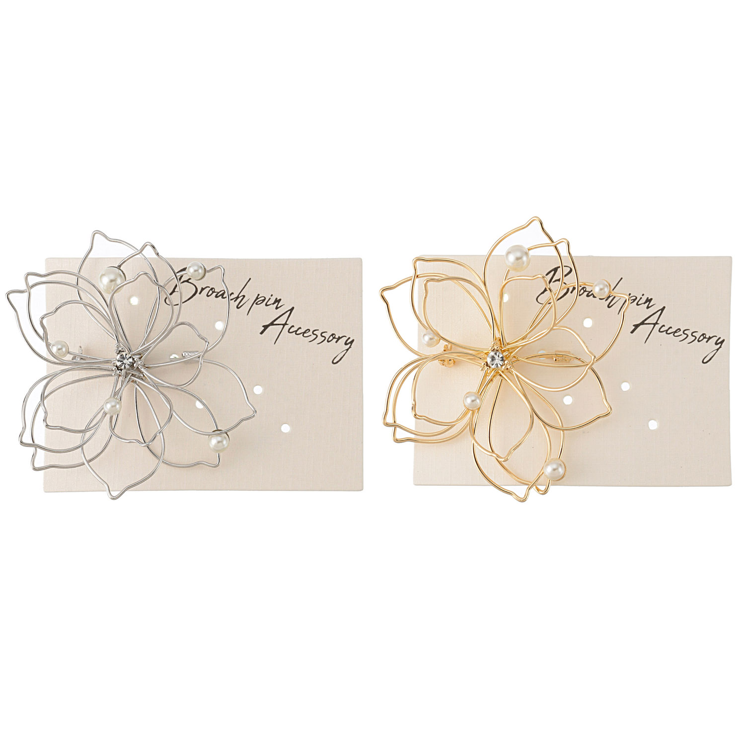 ボリュームフラワーブローチ - 画像1