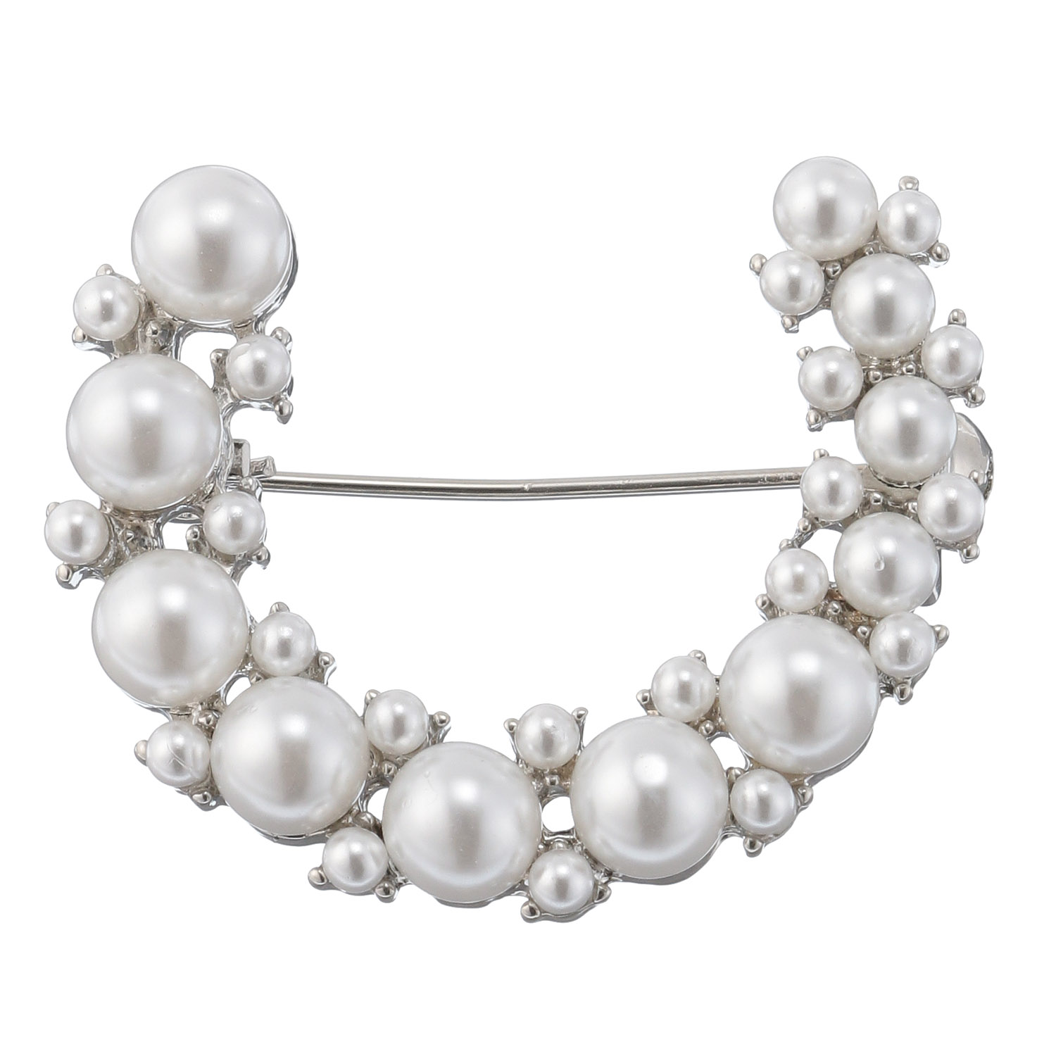 パール馬蹄ブローチ