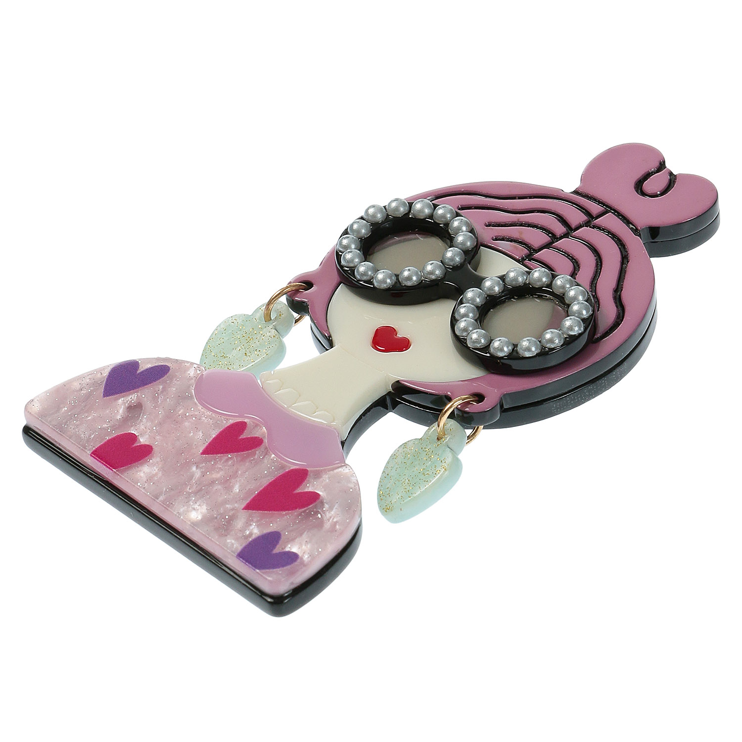 アクリルブローチ 女の子眼鏡 - 画像3