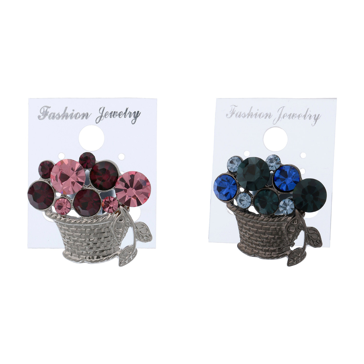 フラワーバスケットタックピン - 画像1