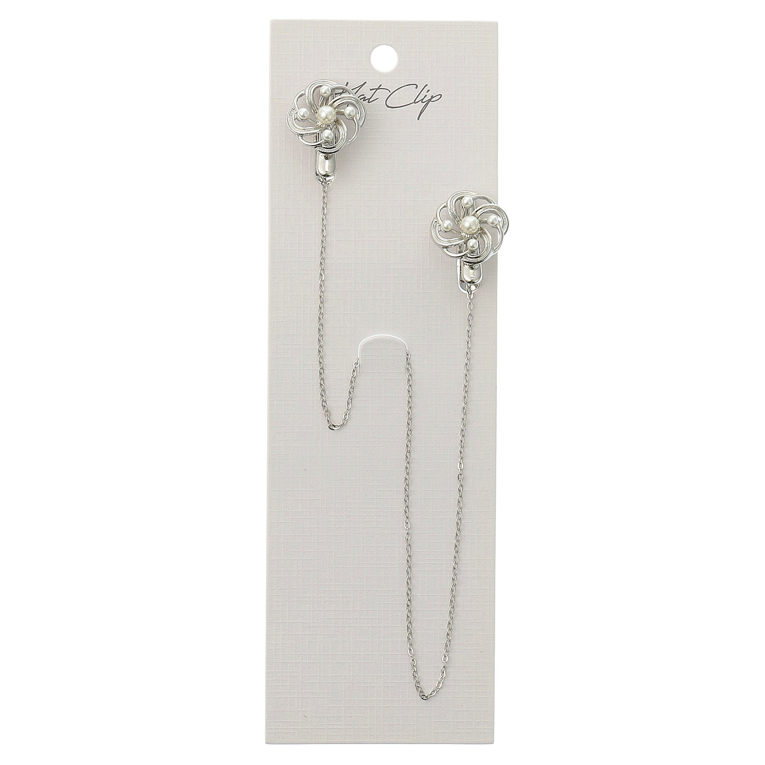 マルチパールフラワーハットクリップ - 画像1