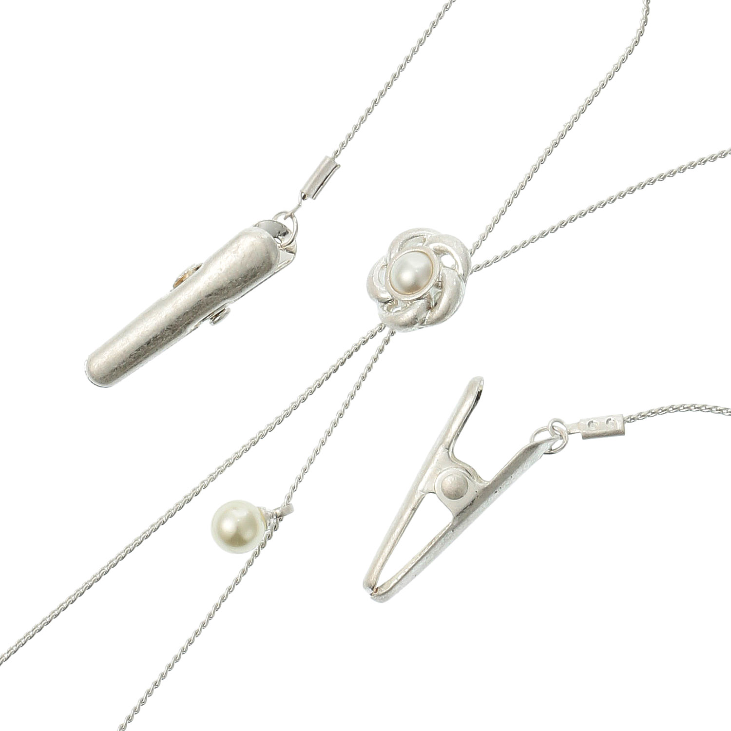 センターパールフラワーハットクリップ - 画像3