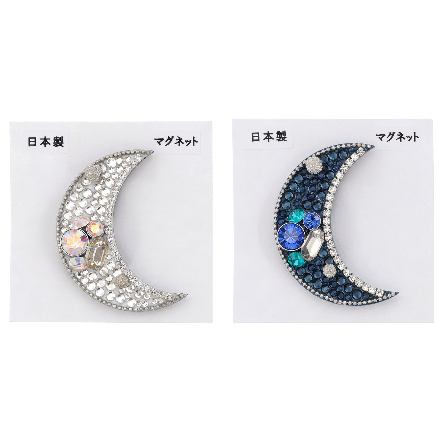 三日月ビジューマグネットブローチ - 画像1