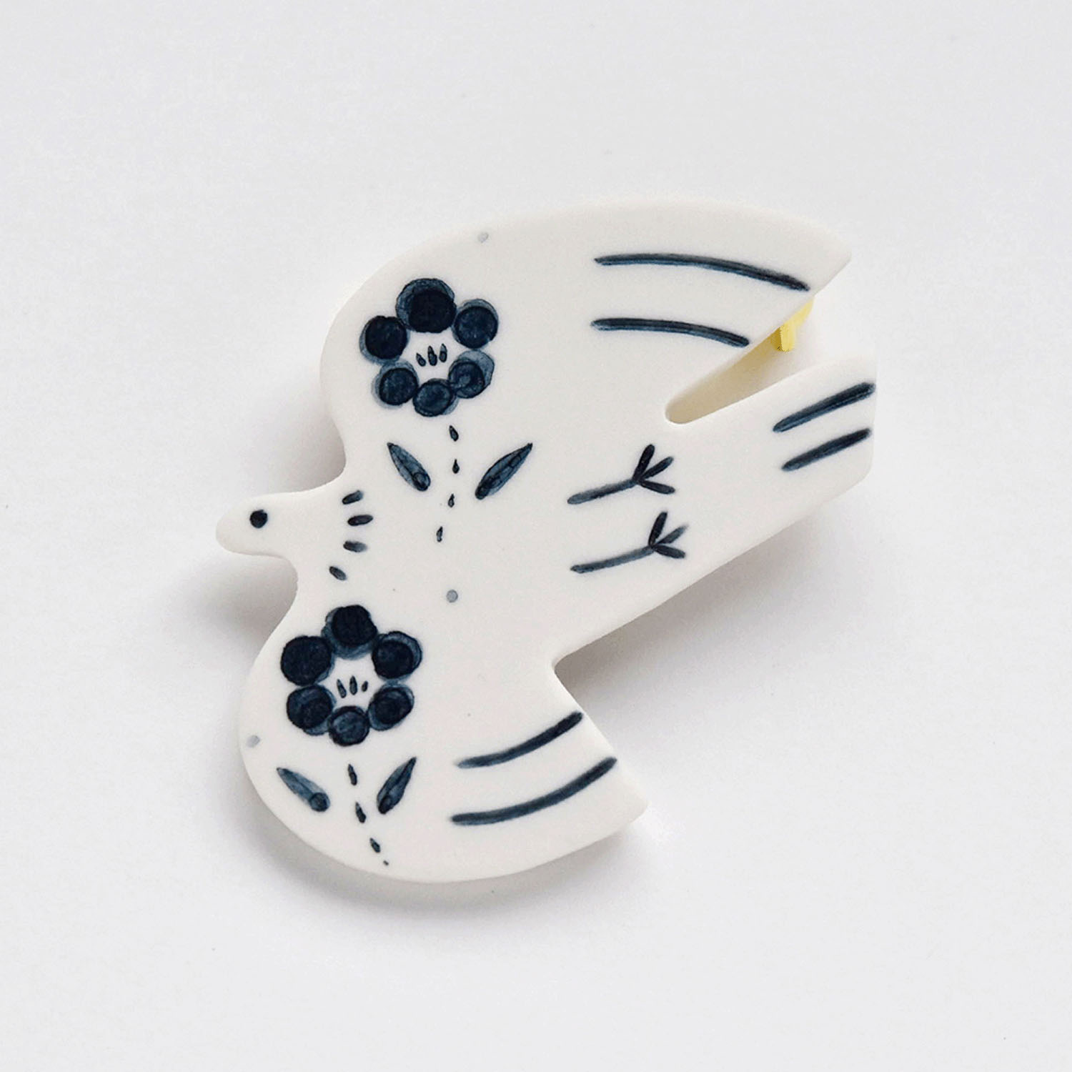 ORIDE ChiSE（おりでちせ）陶製ブローチ 鳥