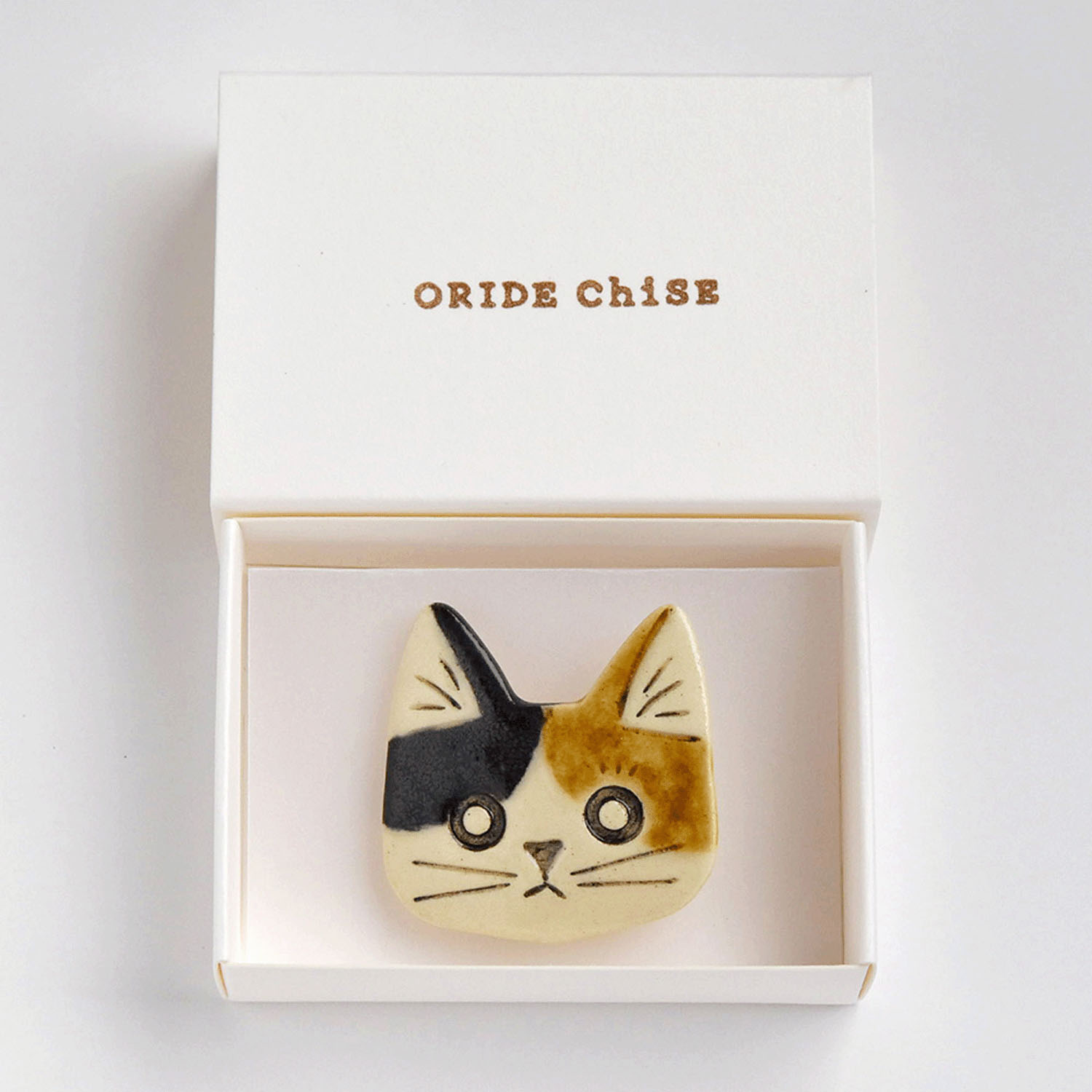 ORIDE ChiSE（おりでちせ）陶製ブローチ 猫 - 画像8