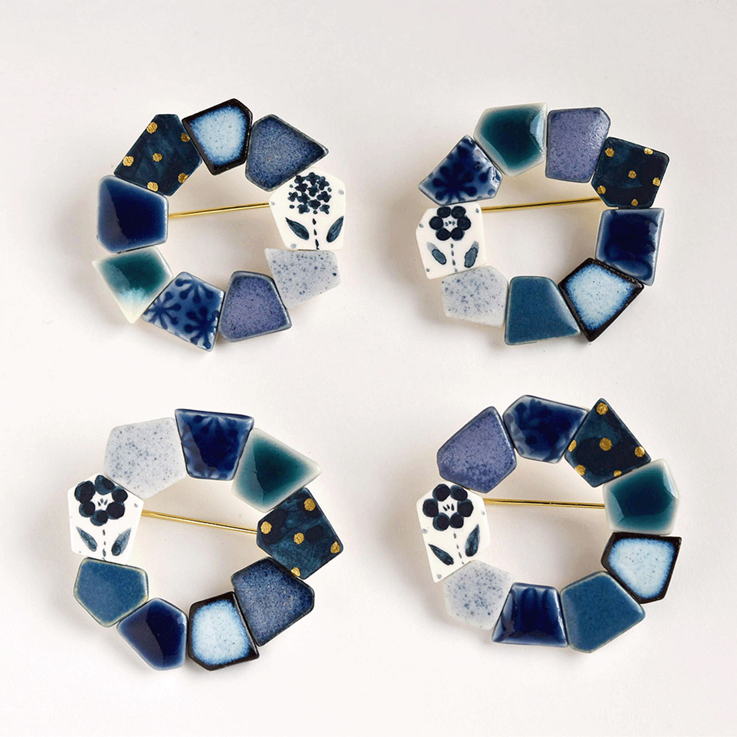 ORIDE ChiSE（おりでちせ）陶製ブローチ サークル型 - 画像4