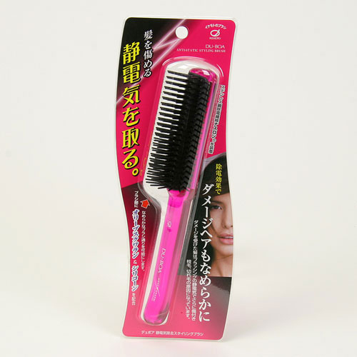 静電除去スタイリングブラシ ピンク