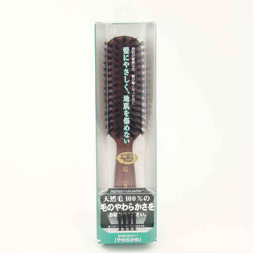 天然毛ヘアブラシL - 画像1