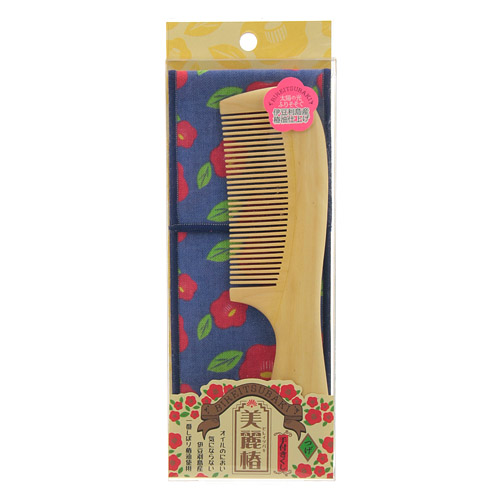 美麗椿 手付きつげ櫛 - 画像2
