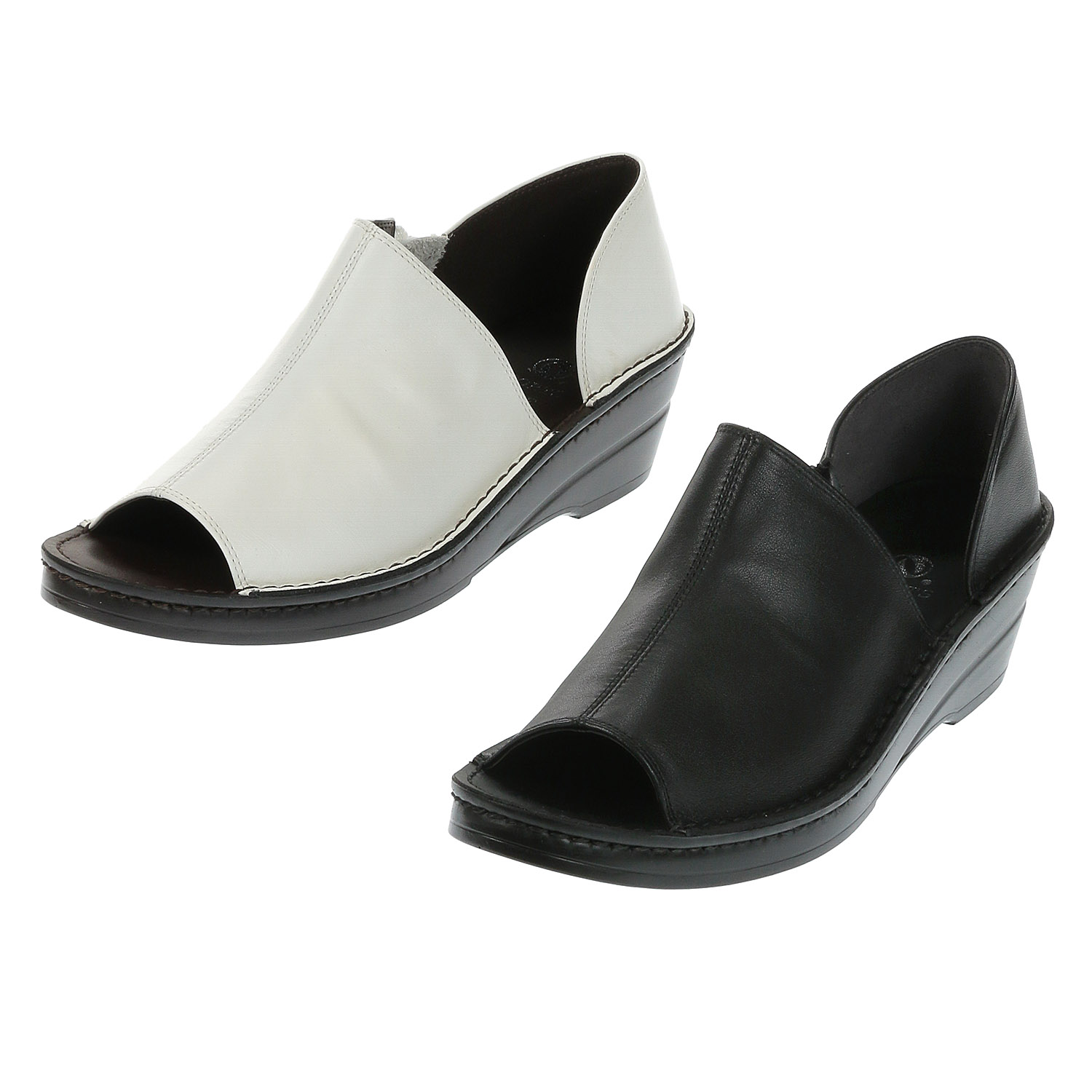 SPORTS NINE 前空きウェッジシューズ265－3273 - 画像1