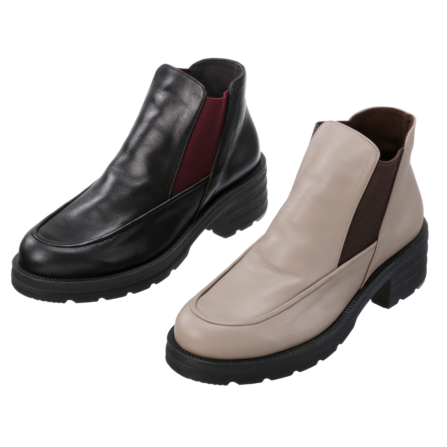 【好評・サイドゴアブーツ】FREE TIME 厚底サイドゴアブーツ 8703