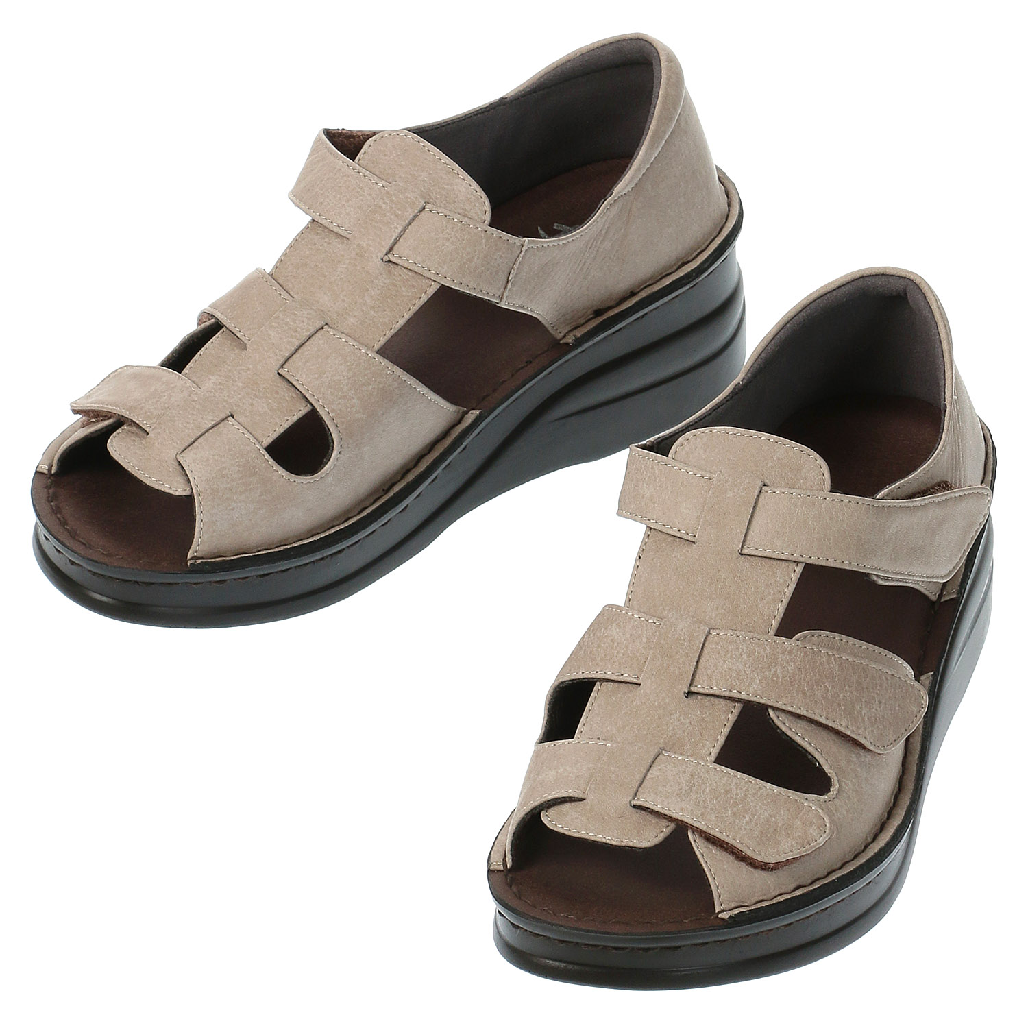 Puts 踵付きレザーサンダル 4245 - 画像2