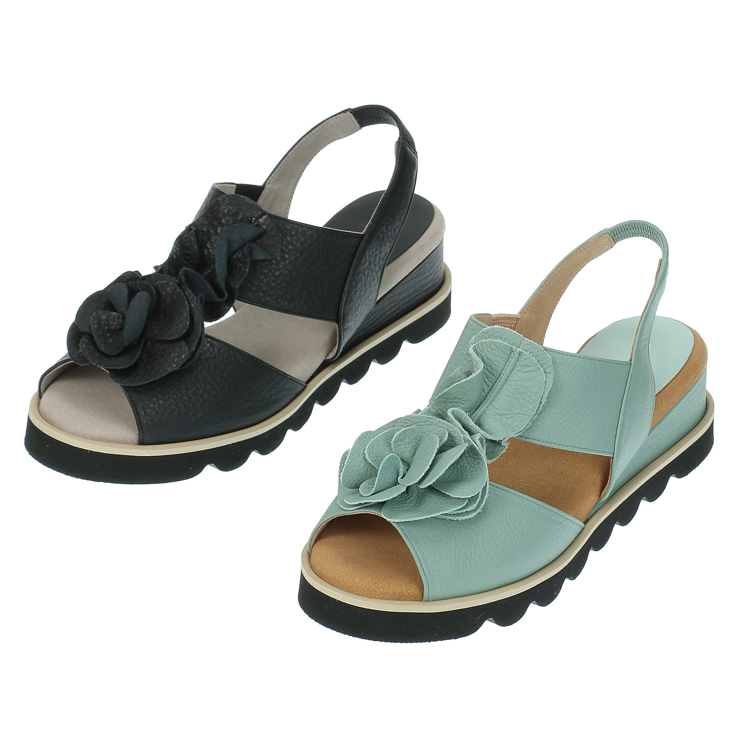 花コサージュサンダル - 画像1