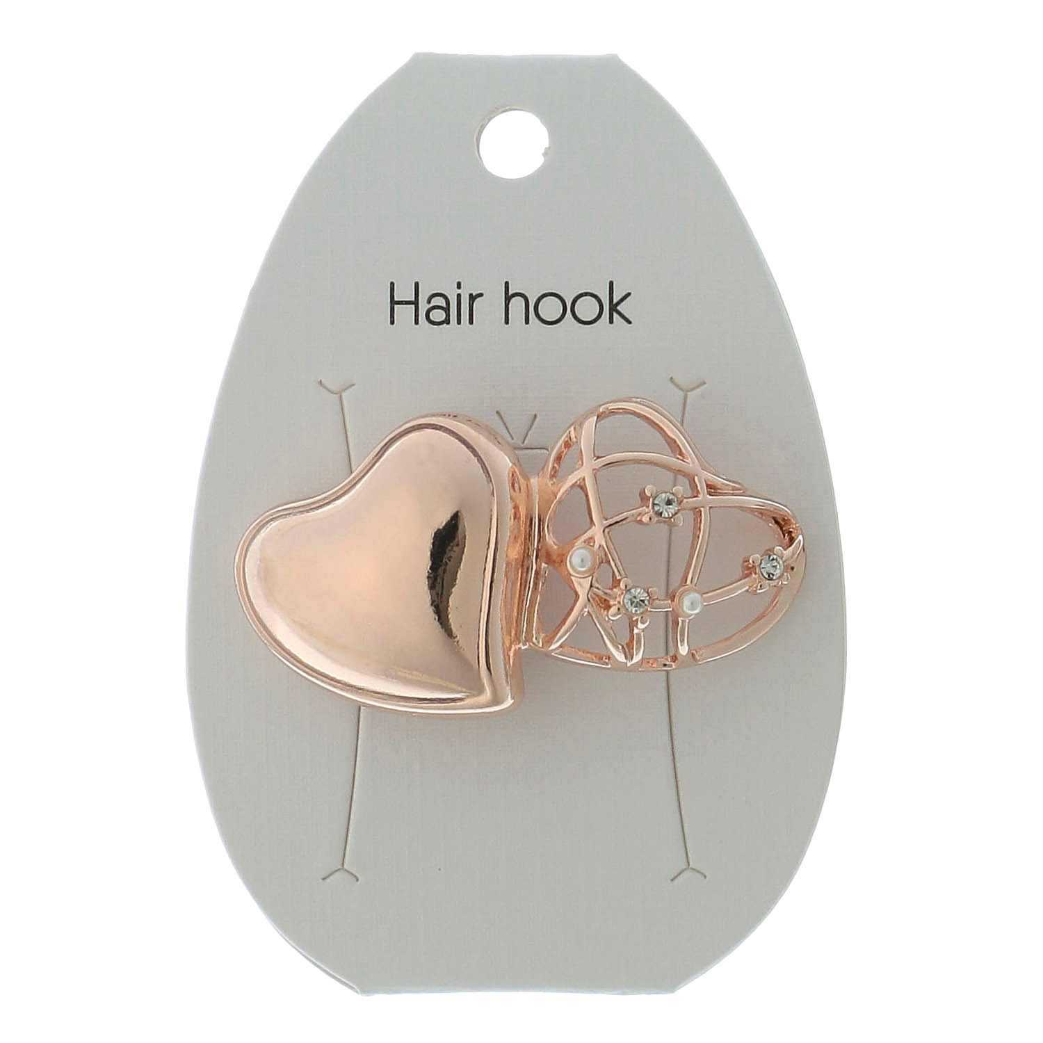 2連メタルハートヘアフック - 画像2