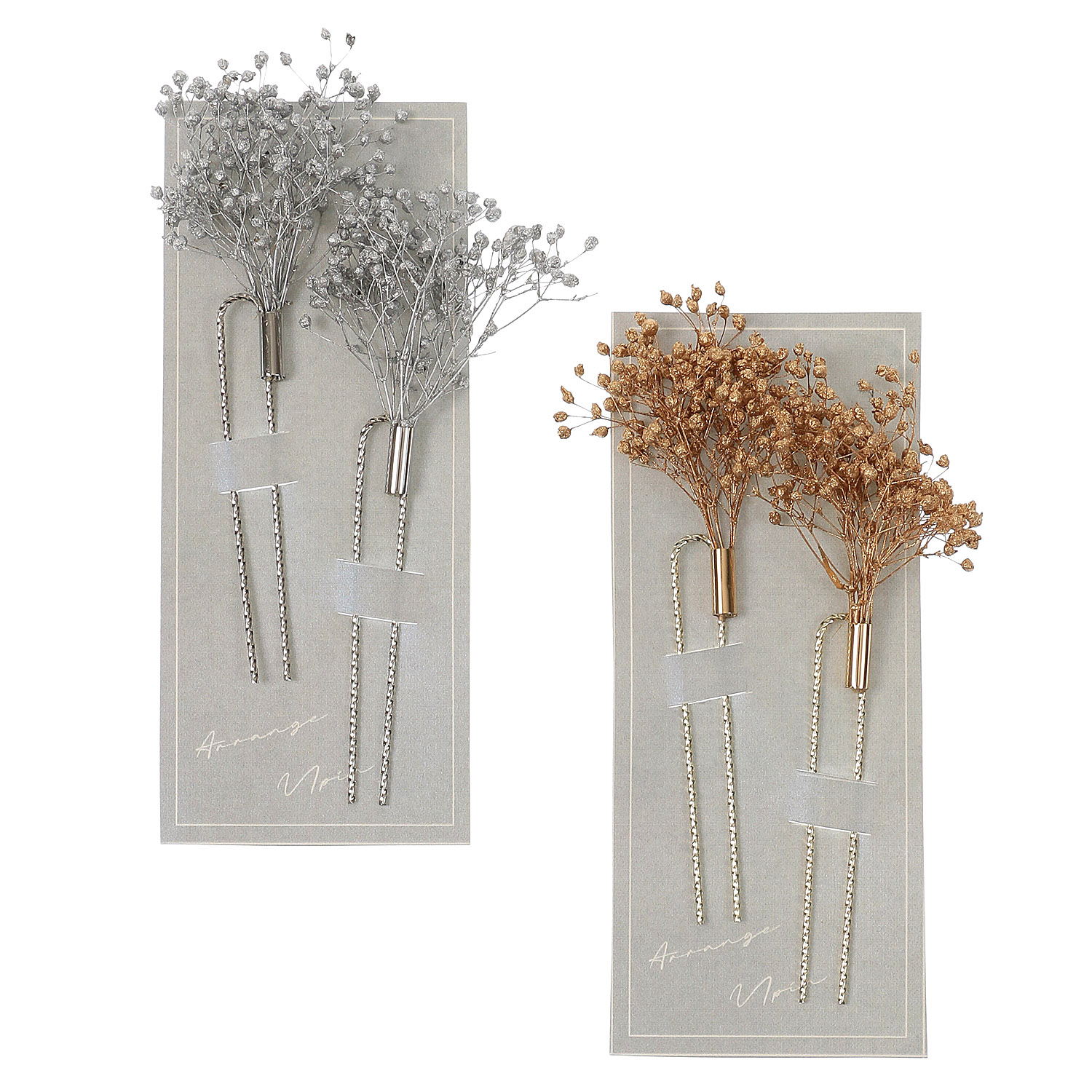 ドライフラワーUピン2本セット - 画像1