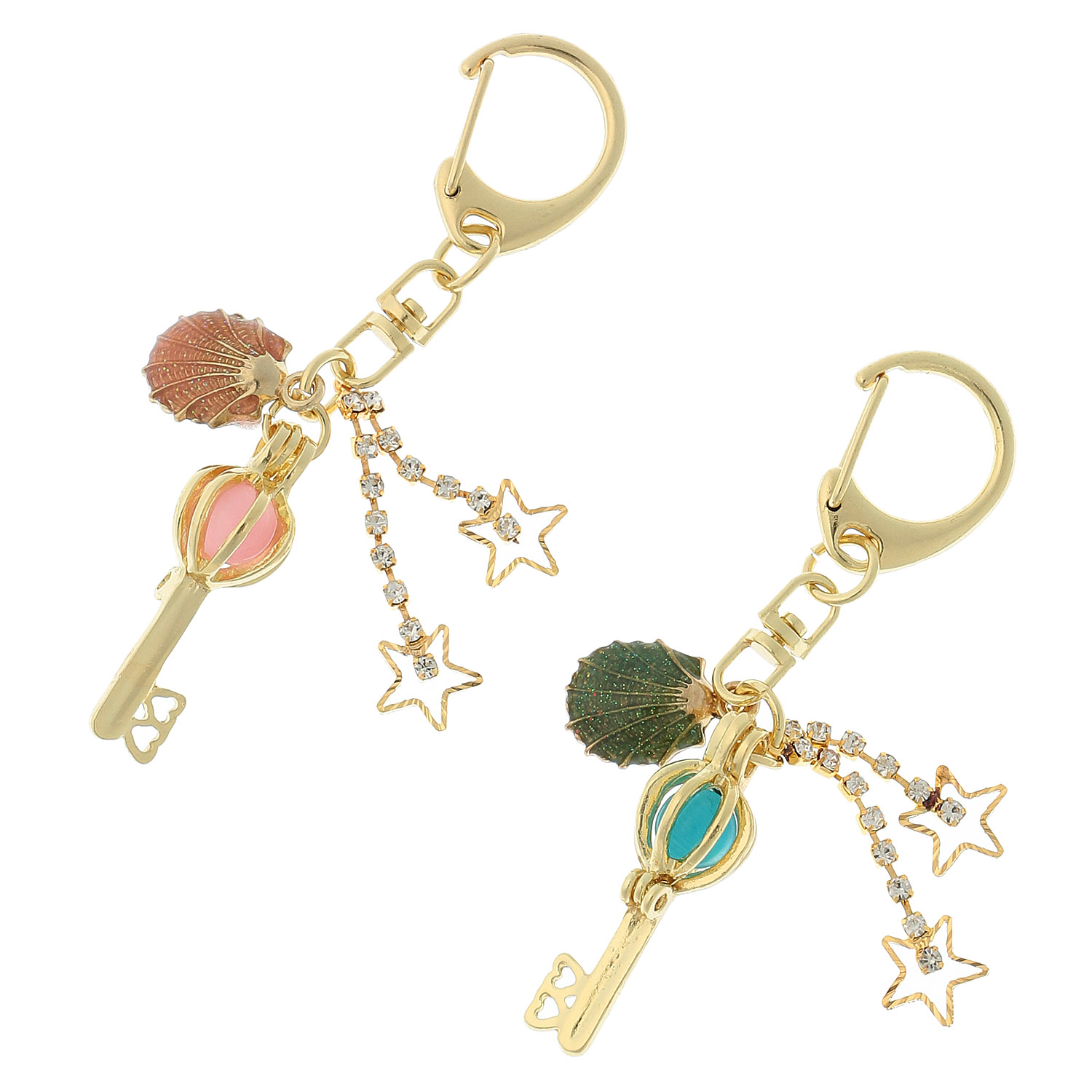 幸運の貝殻 鍵守りキーホルダー - 画像1