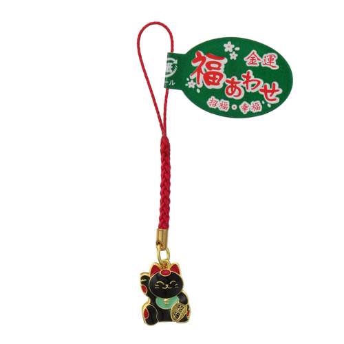 福あわせ根付 招き猫 - 画像1