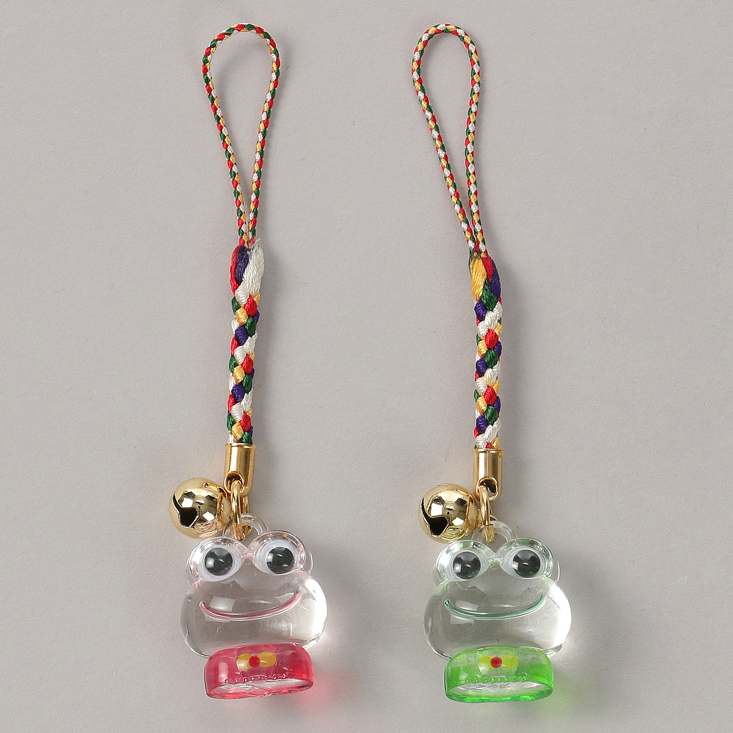 クリアかえる鈴付根付 - 画像1