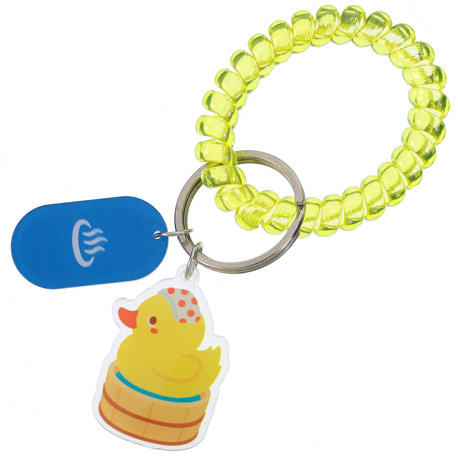 温泉あひるん ロッカーキー風キーホルダー - 画像2