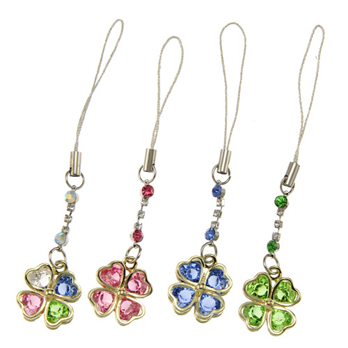 クリスタル 四葉レーンストラップ - 画像1