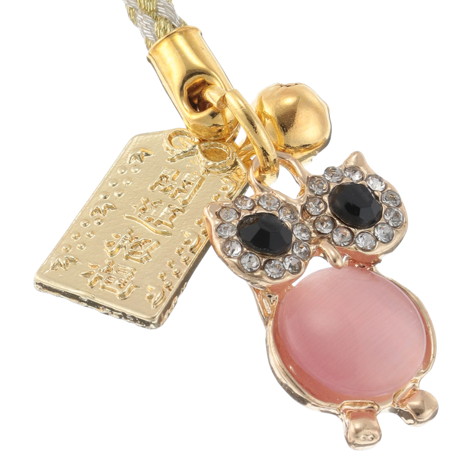 開運梟キャッツアイ金根付 - 画像2