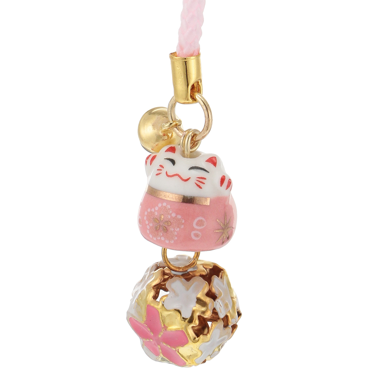 招福桜まねき猫根付 - 画像2