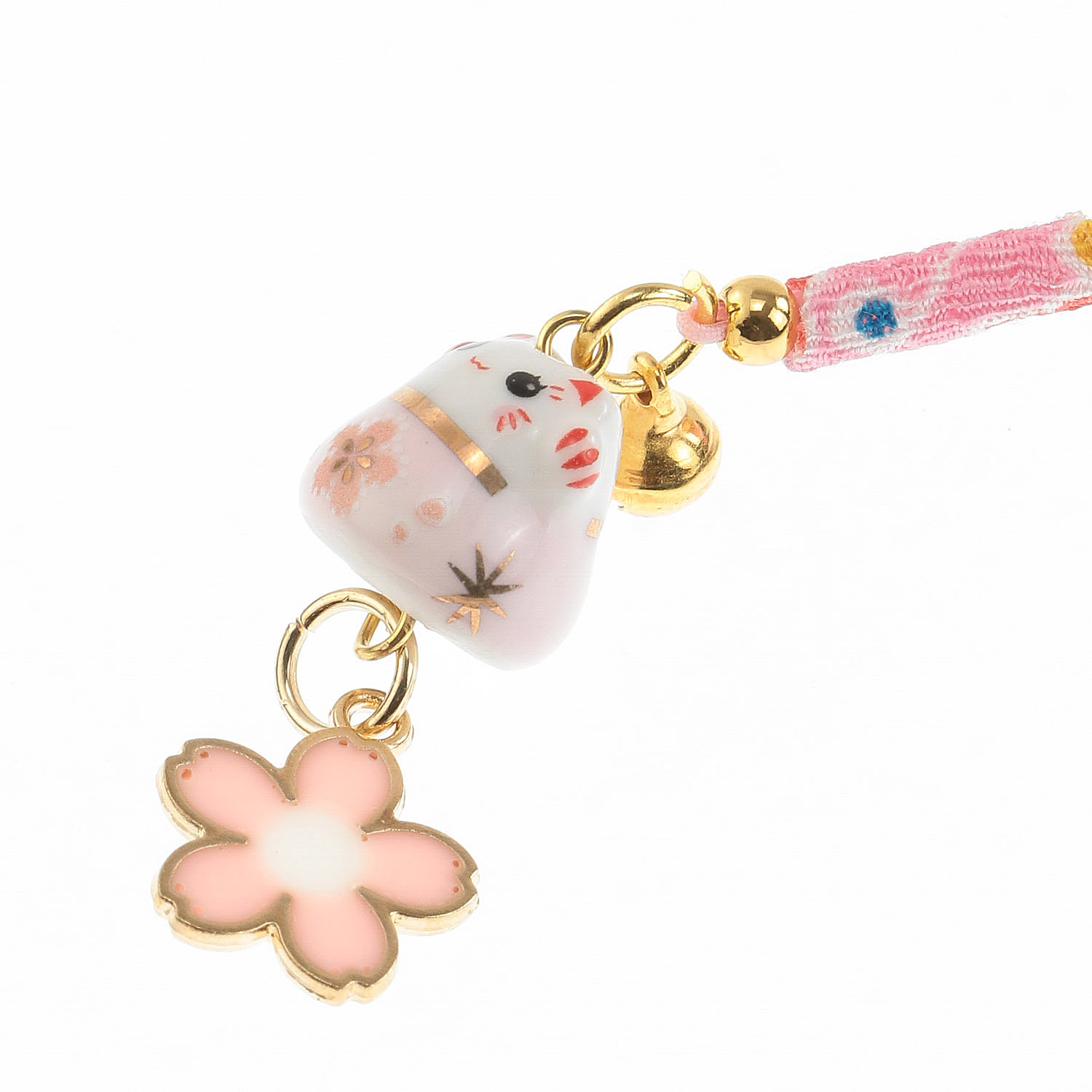 ほっこり桜猫桜付き根付 - 画像3