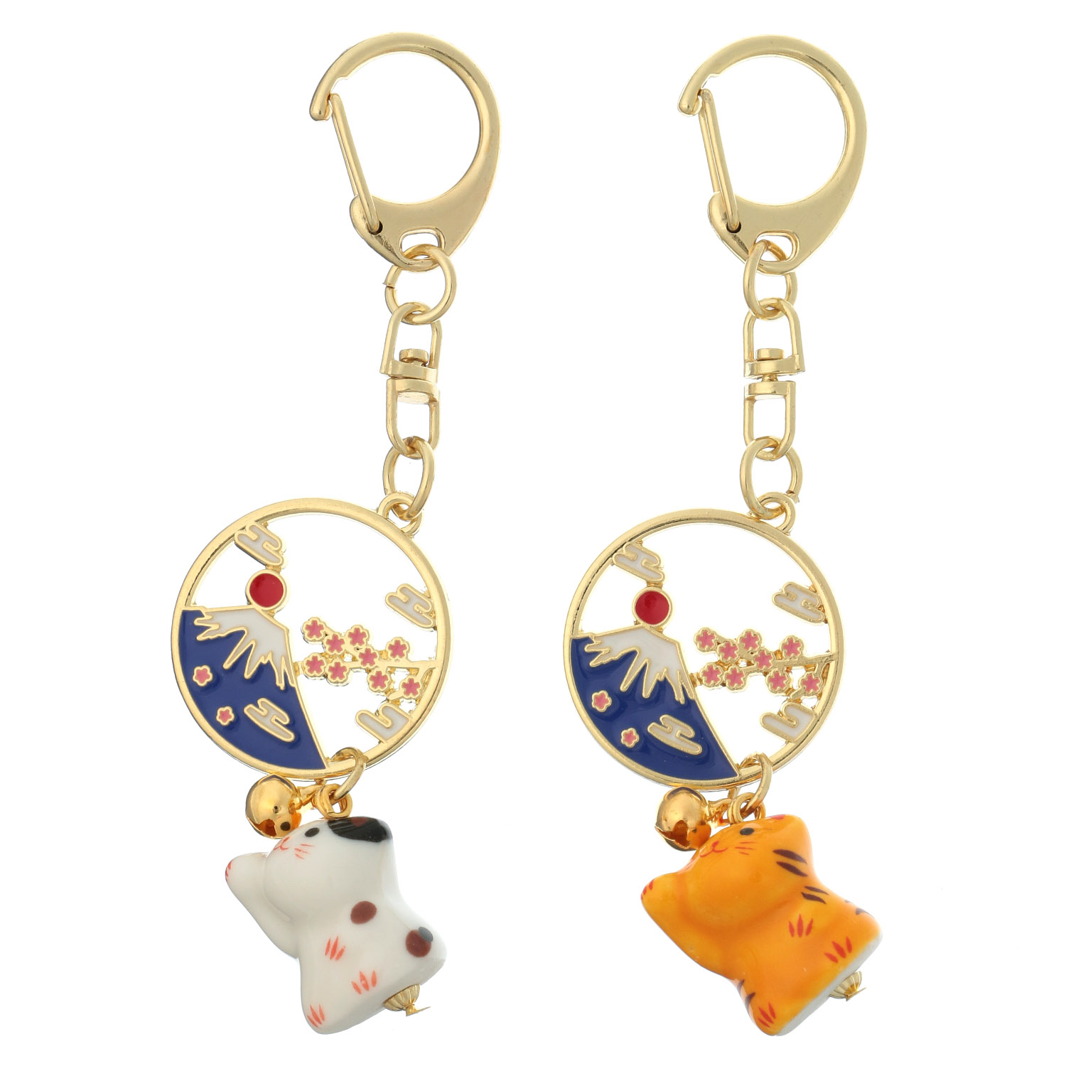 陶器あっぱれ富士山 猫キーホルダー - 画像5