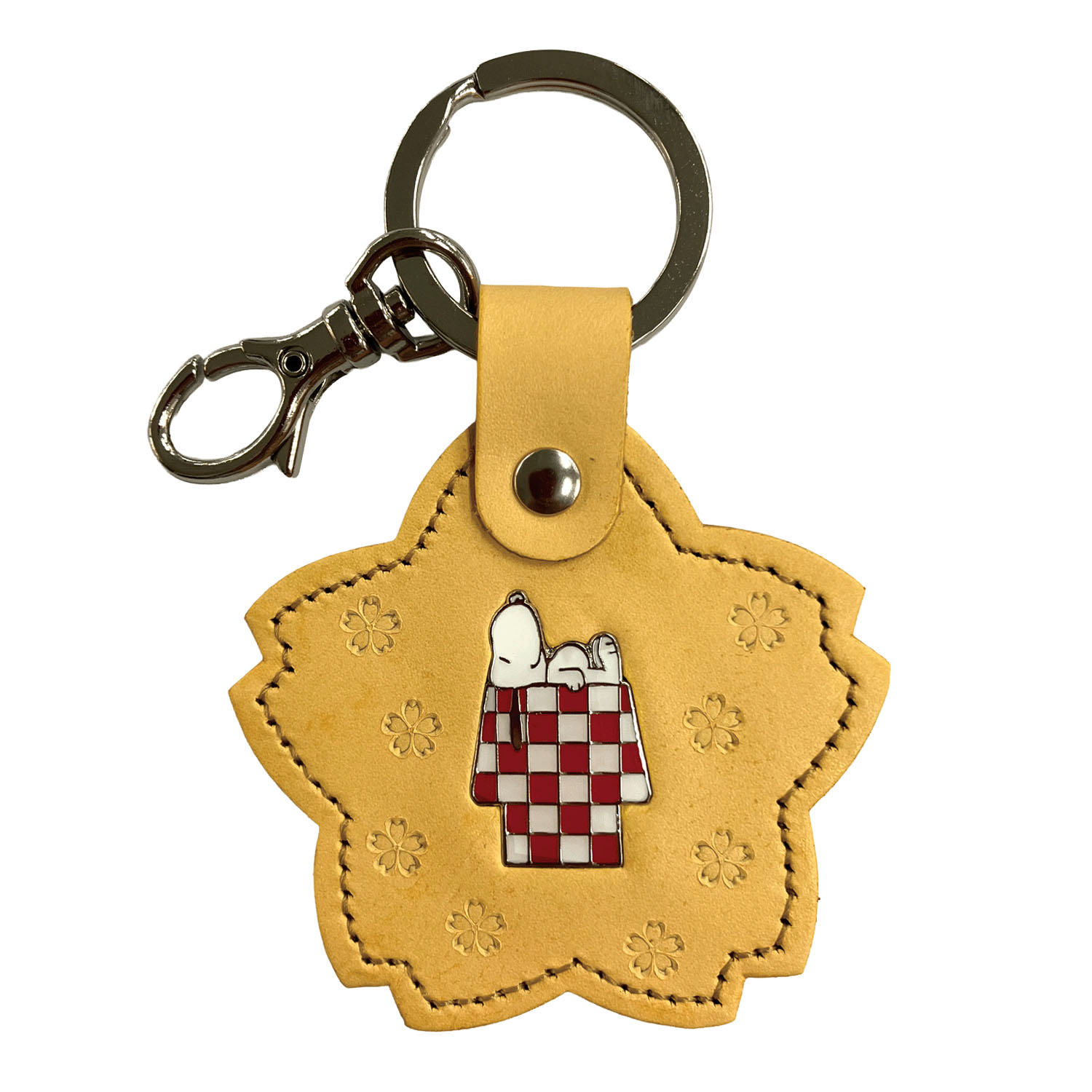 スヌーピー レザーキーホルダー桜 - 画像3