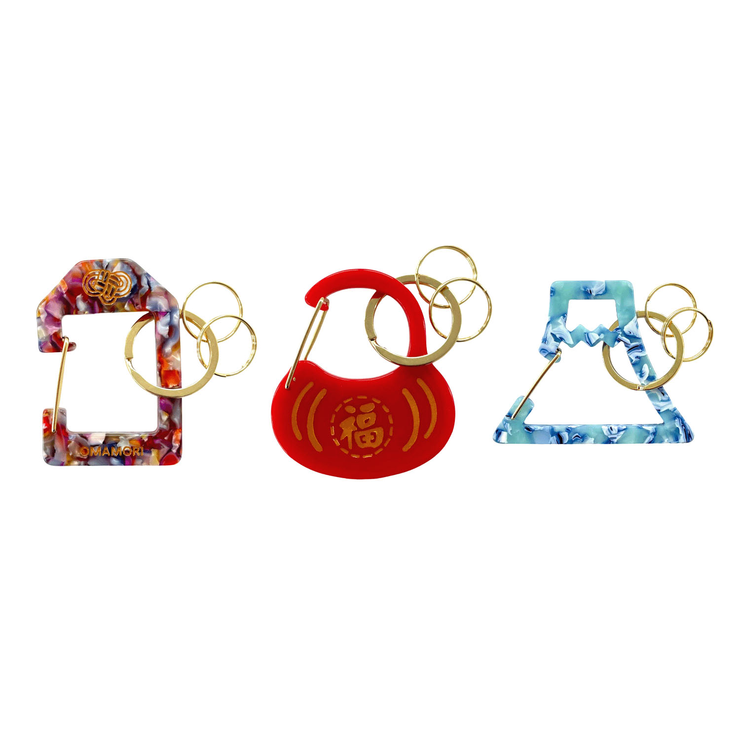 和カラビナ風キーホルダー - 画像1