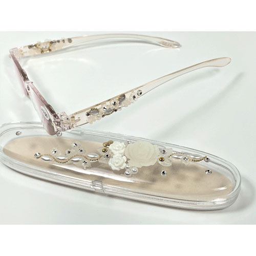 デコレーションリーディンググラス 白花 - 画像4