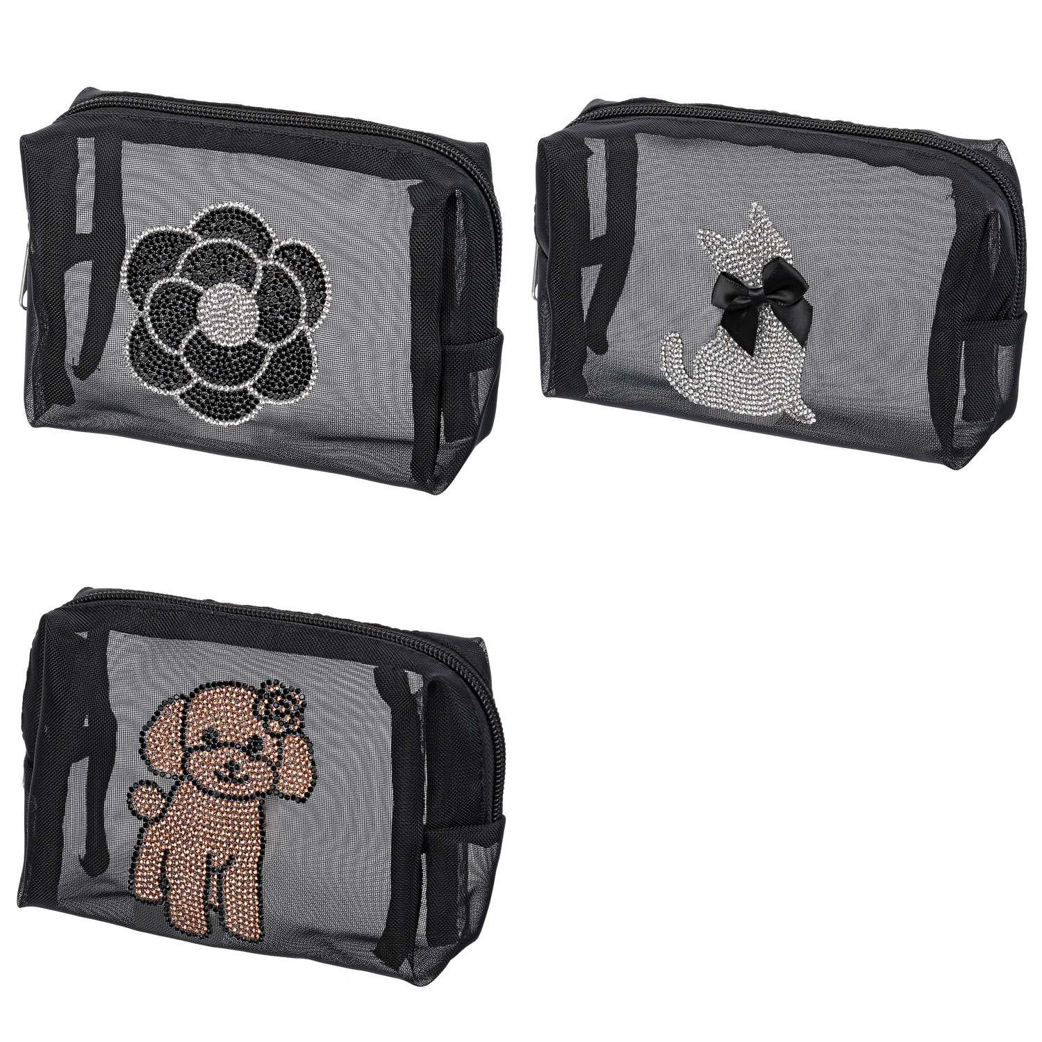 きらきらデコレーションメッシュポーチ