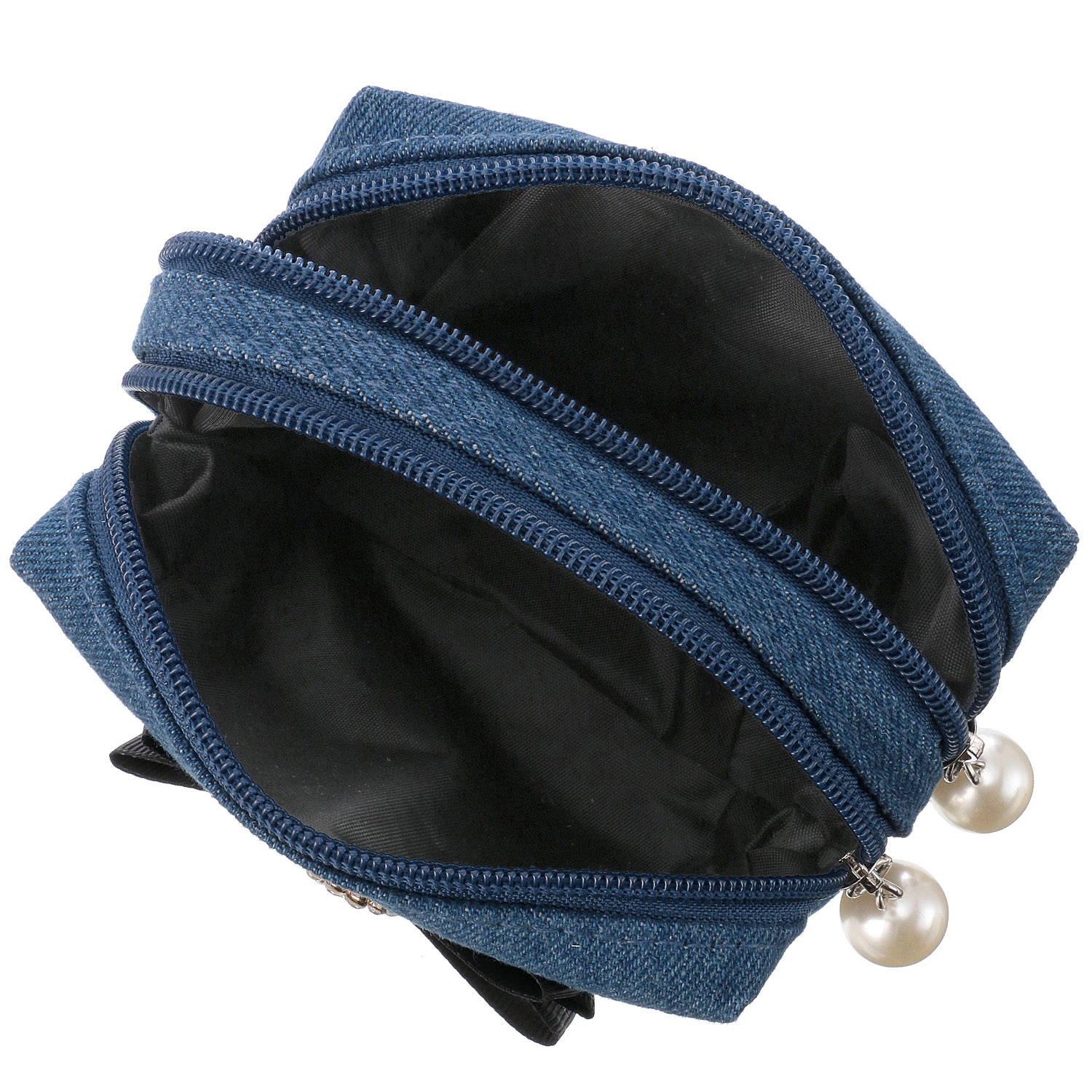 デニムWファスナーポーチ - 画像3