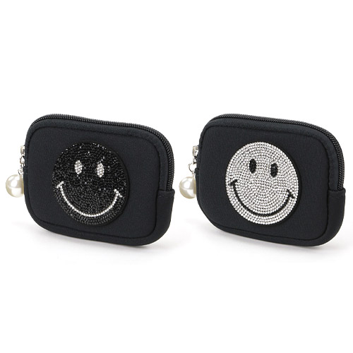 ネオプレーン 薄型ミニポーチ スマイル