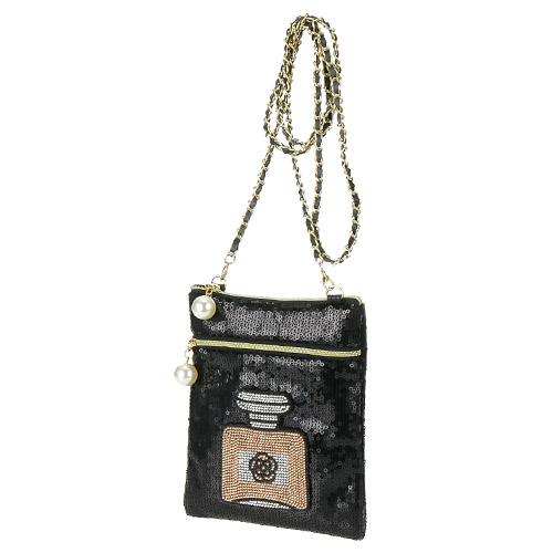 スパンコールスマホポーチ・香水瓶 - 画像1