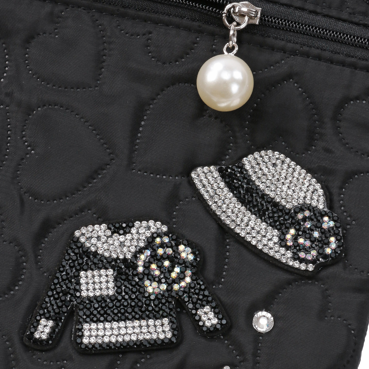 デコレーションハートキルティングWファスナーポシェット - 画像5