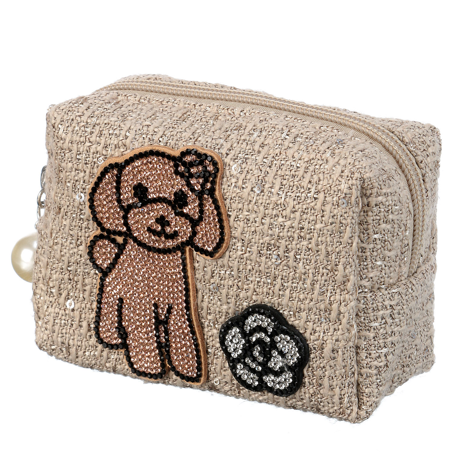 デコレーションツイードポーチM - 画像5