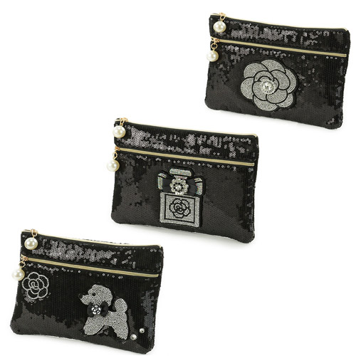 スパンコールWファスナーポ－チ - 画像1